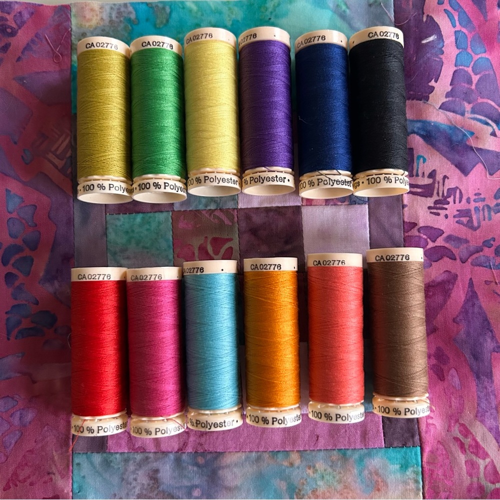 GUTERMANN 💯 1️⃣2️⃣ SPOOLS OF THREAD 🧵 BEAUTIFUL COLORS 110 yd 100m 💯 NWT FINAL
